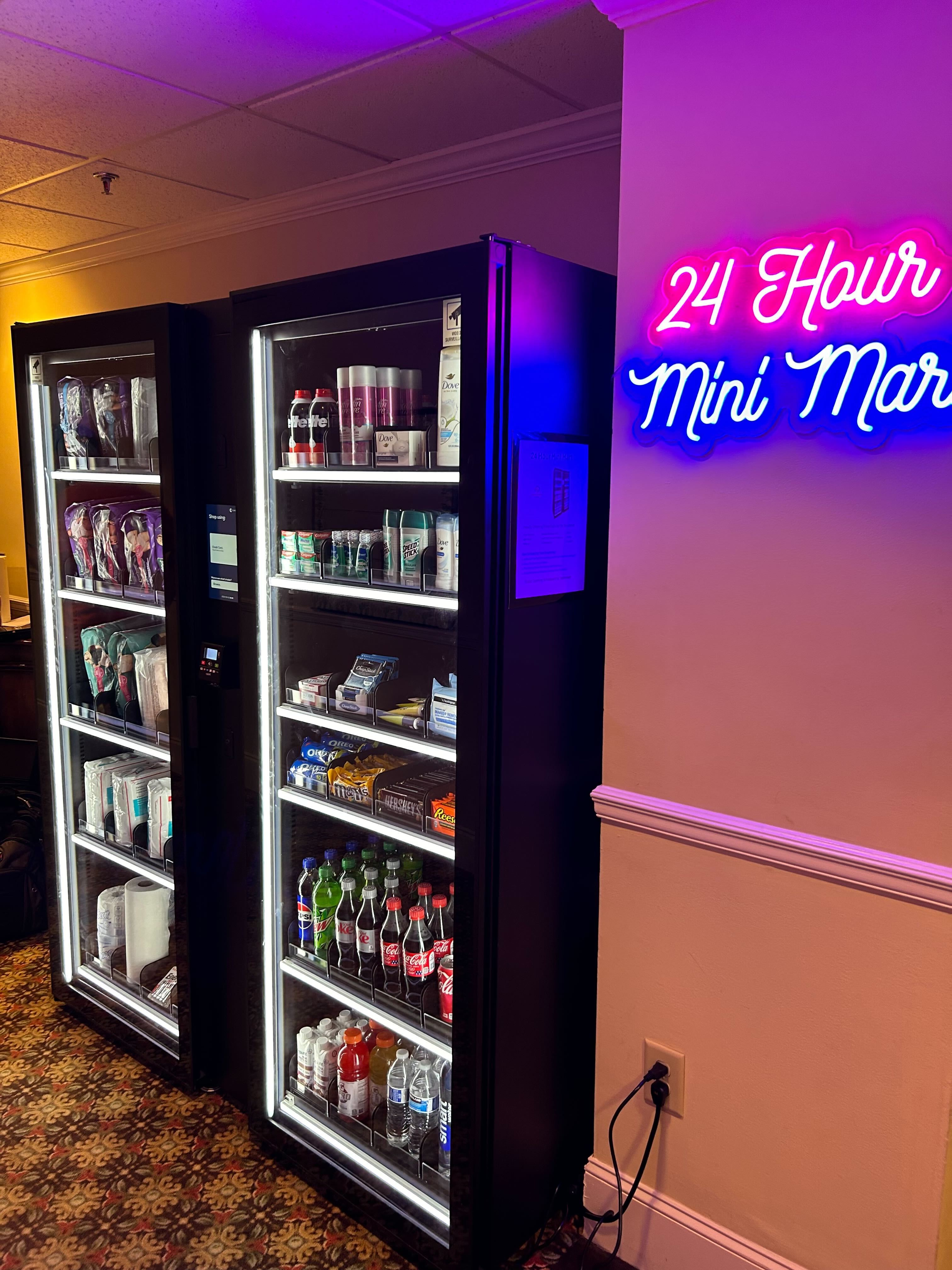 Modern Vending Machine with healthy snacks